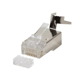   VEZ RJ45 csatlakozó Cat6, Cat6A, Cat7, Cat7A kábelre, árnyékolt, 50db/csomag