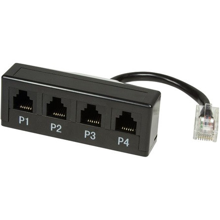 LogiLink RJ45 -> 1db RJ11 M/F splitter 0.05m fekete