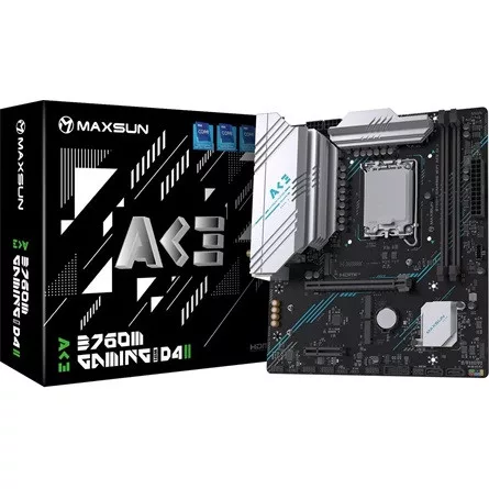 Maxsun Alaplap - Intel MS-B760M GAMING WIFI ACE D4 II s1700 (B760, mATX, 2xDDR4 3200MHz, 2xSATA3, 3xM.2, HDMI, DP)