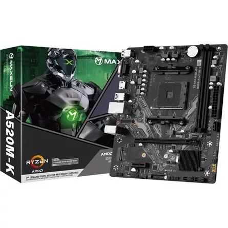 Maxsun Alaplap - AMD MS-CHALLENGER A520M-K AM4 (A520, mATX, 2xDDR4 3200MHz,3xSATA3, M.2, HDMI, D-sub)