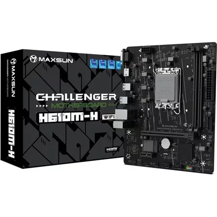 Maxsun Alaplap - Intel MS-CHALLENGER B760M-H WIFI s1700 (B760, mATX, 2xDDR4 3200MHz, 2xSATA3, 2xM.2, HDMI, DP)
