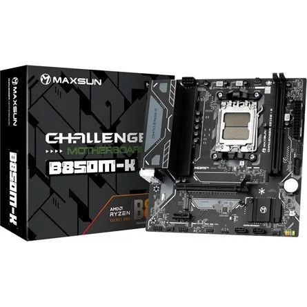 Maxsun Alaplap - AMD MS-CHALLENGER B850M-K AM5 (B850, mATX, 2xDDR5 8000MHz, 2xSATA3, M.2, HDMI)