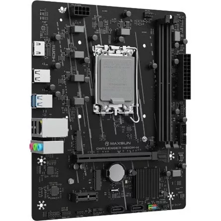 Maxsun Alaplap - Intel MS-CHALLENGER H610M-H V1 s1700 (H610, mATX, 2xDDR4 3200MHz, 4xSATA3, 1xM.2, HDMI)