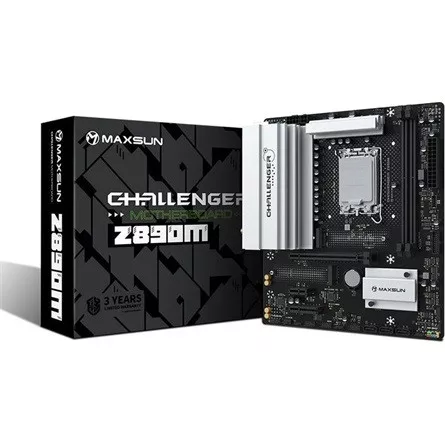Maxsun Alaplap - Intel MS-CHALLENGER Z890M s1851 (Z890, mATX, 2xDDR5 7200MHz, 3xSATA3, 2xM.2, HDMI, DP)