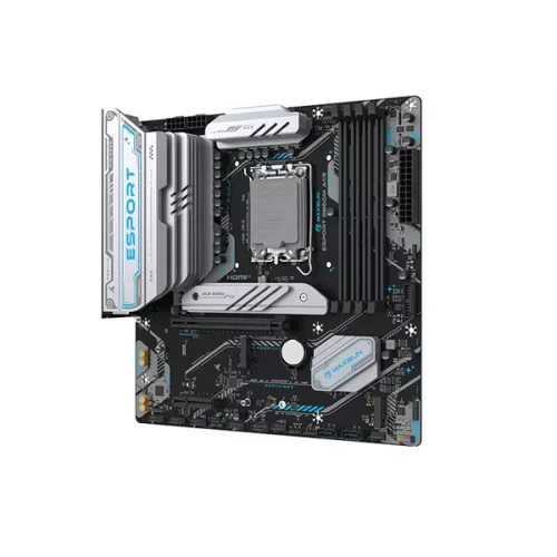 Maxsun Alaplap - Intel MS-ESPORT B860M WIFI ACE s1851 (B860, mATX, 4xDDR5 8000MHz, 2xSATA3, 3xM.2, HDMI, DP)
