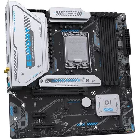 Maxsun Alaplap - Intel MS-ESPORT Z890M WIFI s1851 (Z890, mATX, 4xDDR5 7800MHz, 4xSATA3, 3xM.2, HDMI, DP)
