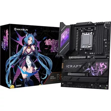 Maxsun Alaplap - AMD MS-ICRAFT B850 AIGA AM5 (B850, ATX, 4xDDR5 8400MHz, 2xSATA3, 4xM.2, HDMI, DP)