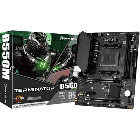 Maxsun Alaplap - AMD MS-TERMINATOR B550M AM4 (B550, mATX, 2xDDR4 3800MHz, 4xSATA3, M.2, HDMI, D-sub)