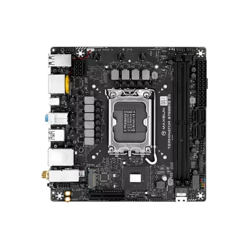 Maxsun Alaplap - Intel MS-TERMINATOR B760BKB D5 WIFI s1700 (B760, ITX, 2xDDR5 8000MHz, 4xSATA3, 2xM.2, HDMI, DP)
