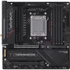   Maxsun Alaplap - AMD MS-TERMINATOR B850M PRO DARK WIFI AM5 (B850, mATX, 4xDDR5 8000MHz, 2xSATA3, 3xM.2, HDMI, DP)