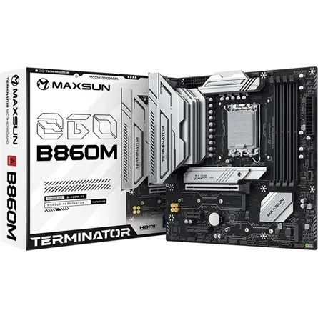 Maxsun Alaplap - Intel MS-TERMINATOR B860M s1851 (B860, mATX, 2xDDR5 8000MHz, 4xSATA3, 3xM.2, HDMI, DP)