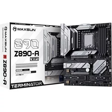 Maxsun Alaplap - Intel MS-TERMINATOR Z890-A WIFI s1851 (Z890, ATX, 4xDDR5 8800MHz, 4xSATA3, 4xM.2, HDMI, DP)