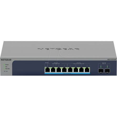 NetGear MS510TXUP 8-PORT POE++ + 2XSFP+ ULTRA60 MULTI-G/10G 295 WATT