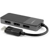 StarTech MST14DP123DP 1.4 3-portos DisplayPort video splitter fekete