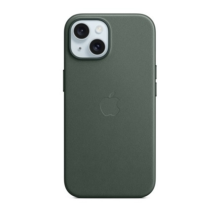 Apple iPhone 15 Plus APPLE FINEWOVEN telefonvédő szilikon keret, Magsafe, ÖRÖKZÖLD