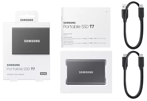 Samsung T7 külső szürke SSD 2000GB USB 3.2 (MU-PC2T0T/WW)