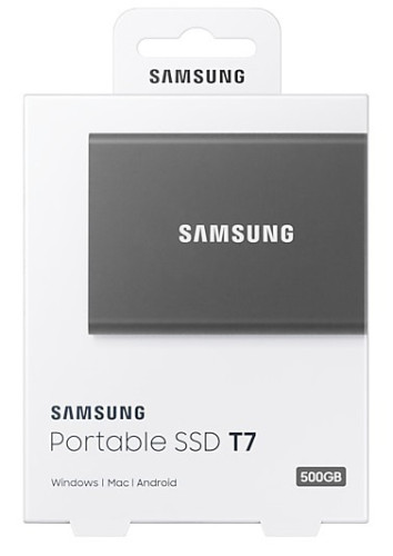 Samsung T7 külső SSD szürke 500GB USB 3.2 (MU-PC500T/WW)