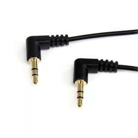  StarTech Jack stereo 3,5mm M/M audio kábel 0.3m egyenes/90° fekete