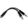 StarTech 2db Jack stereo 3,5mm -> Jack stereo 3,5mm (4pin) M/F audio kábel 0.13m fekete