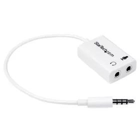   StarTech Jack stereo 3,5mm (4pin) -> 2db Jack stereo 3,5mm M/F adapter 0.15m fehér