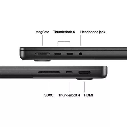 Apple MacBook Pro 14 (2024) notebook fekete (Space Black)