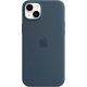 Apple IPHONE 14 PLUS SILICONE CASE WITH MAGSAFE - STORM BLUE okostelefon szilikon tok kék