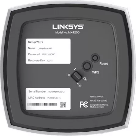 Linksys Velop MX8400 AX4200 Dual-Band Wi-Fi mesh system kit (2db)