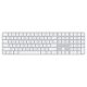 Apple Magic Keyboard (2024) w Touch ID and Numeric Keypad - Hungarian - White Ke