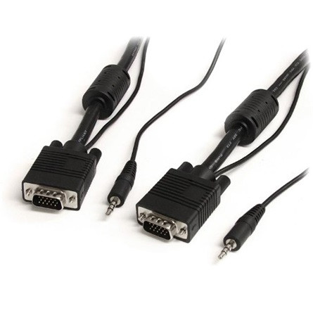 StarTech VGA Jack stereo 3,5mm M/M video jelkábel 2m fekete