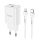 HOCO N14 hálózati töltő Type-C aljzat 20W, PD gyorstöltő + lightning kábel, FEHÉR