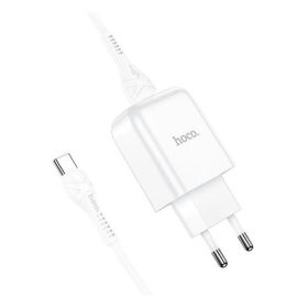   HOCO N2 VIGOUR hálózati töltő USB aljzat 10W, gyorstöltő + Type-C kábel, FEHÉR