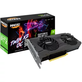   Inno3D Video Card GeForce RTX 3050 Twin X2 OC V2 8GB GDDR6 128-bit 1792 14Gbps 3xDP+HDMI Dual Slot