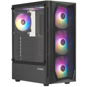   Zalman N4 táp nélküli ablakos Mid Tower számítógépház fekete