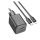 HOCO N41 hálózati töltő USB+Type-C aljzat 20W, PD gyorstöltő 3.0 + lightning kábel, FEKETE
