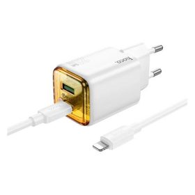   HOCO N52 20W univerzális hálózati töltő adapter fehér + Lightning kábel
