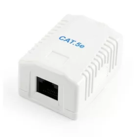 Gembird 1x RJ45 kat. 5e fali aljzat, komplett fehér