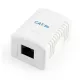 Gembird 1x RJ45 kat. 5e fali aljzat, komplett fehér