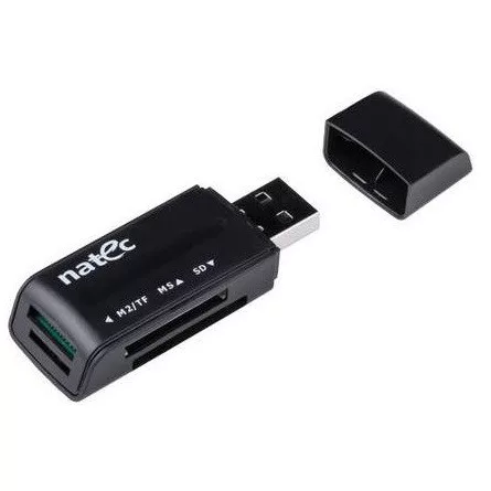 Natec Ant 3 USB2.0 SD, microSD, MS, M2, MMC kártyaolvasó fekete