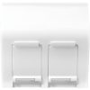 Logilink French Face Plate 45° type, 45*45 mm, 2 Port, white