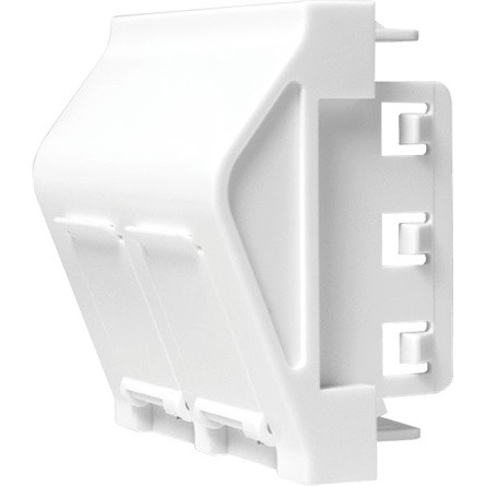 Logilink French Face Plate 45° type, 45*45 mm, 2 Port, white