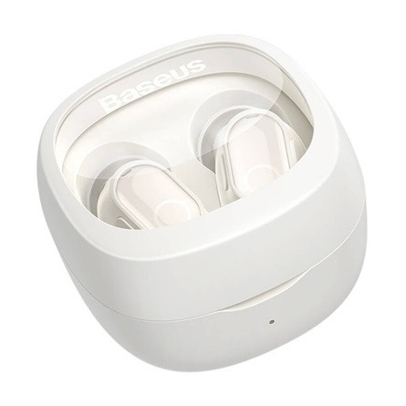 BASEUS BOWIE WM02 OS bluetooth fülhallgató SZTEREO v5.3, extra mini + töltőtok, FEHÉR