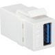 Logilink Keystone Coupler USB 3.0-A F/F, white