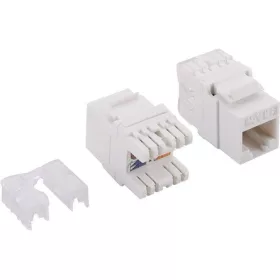 Logilink Keystone Jack Cat.6 UTP 180° Punch down, white