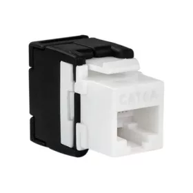   LogiLink RJ45 CAT6A UTP M/F keystone modul fekete-fehér AWG 22-26, 17,4mm