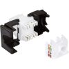 LogiLink RJ45 CAT6A UTP M/F keystone modul fekete-fehér AWG 22-26, 17,4mm