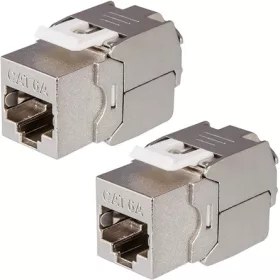   LogiLink RJ45 CAT5e STP -> RJ45 CAT5e STP F/F keystone modul fém