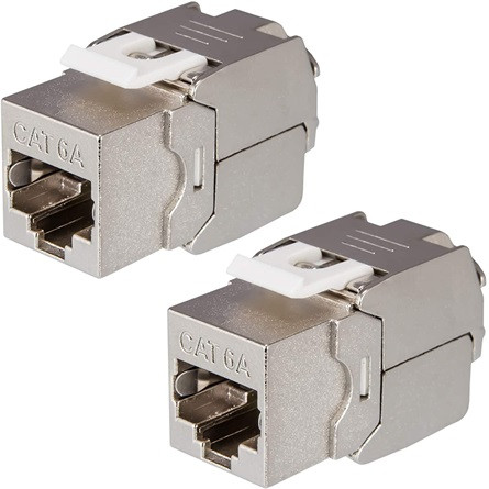 LogiLink RJ45 CAT5e STP -> RJ45 CAT5e STP F/F keystone modul fém