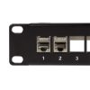 LogiLink 19" 24-portos üres patch panel, 1U, fekete