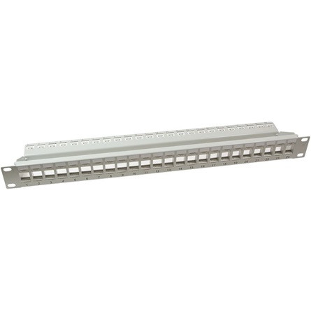 Logilink Keystone Panel 1U, 24 Ports, unshielded, grey