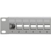 Logilink 19" Patch panel 24 trapézkő csatlakozóhoz, hátsó kábelkezelővel